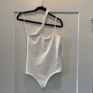 Abercrombie a&f soft collection thong bodysuit white thick tanktop